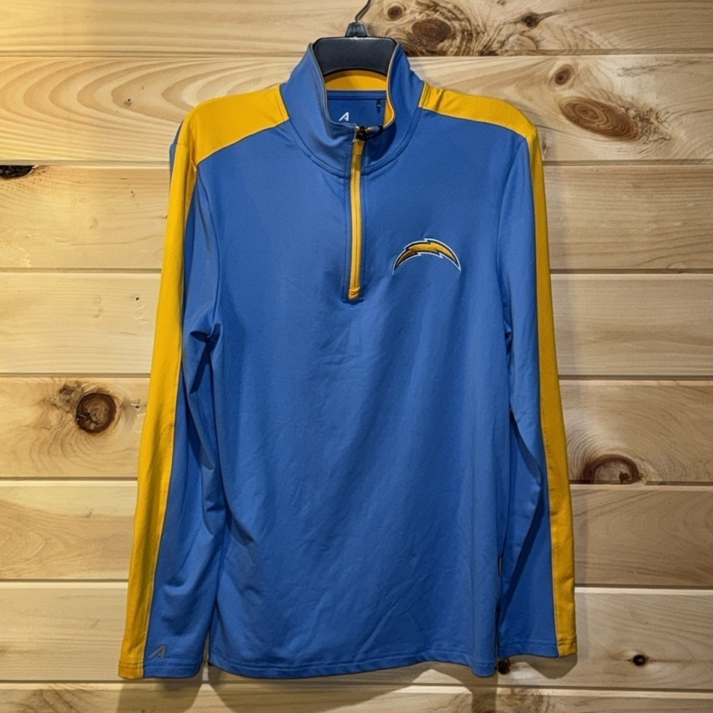 Antigua Los Angeles Chargers Quarter Zip Pullover Small